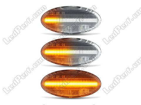 Lighting of the transparent sequential LED turn signals for Mazda 3 phase 2