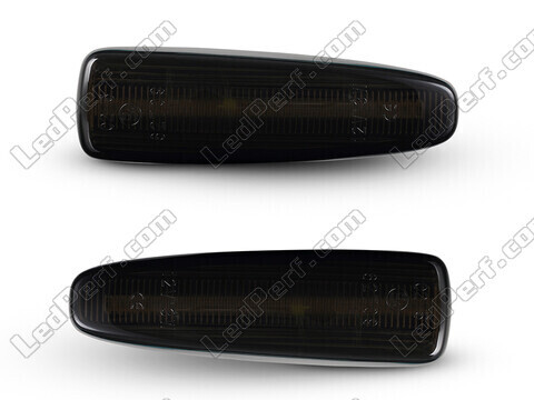Front view of the dynamic LED side indicators for Mitsubishi Pajero IV - Smoked Black Color