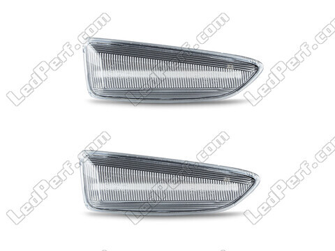 Front view of the sequential LED turn signals for Opel Astra J - Transparent Color
