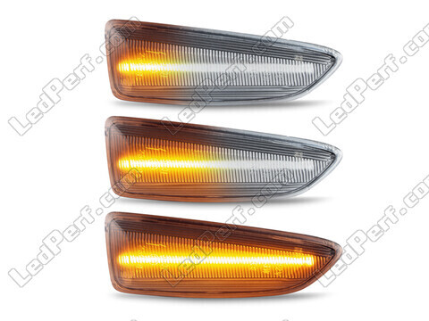 Lighting of the transparent sequential LED turn signals for Opel Astra J