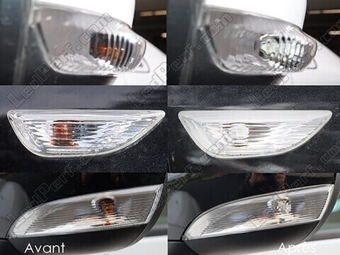 Side-mounted indicators LED for Renault Kangoo Van before and after