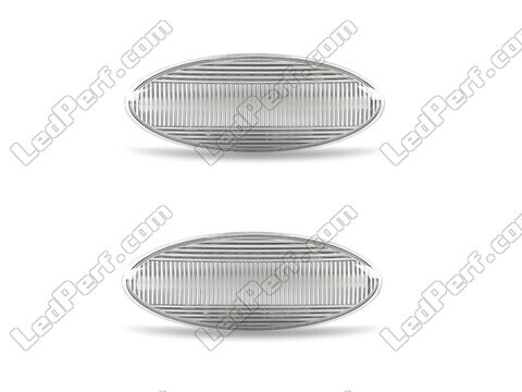 Front view of the sequential LED turn signals for Toyota Auris MK1 - Transparent Color
