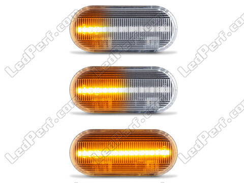 Lighting of the transparent sequential LED turn signals for Volkswagen Lupo