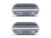 Front view of the sequential LED turn signals for Volkswagen Polo 4 (9N1) - Transparent Color