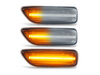Lighting of the transparent sequential LED turn signals for Volvo XC90