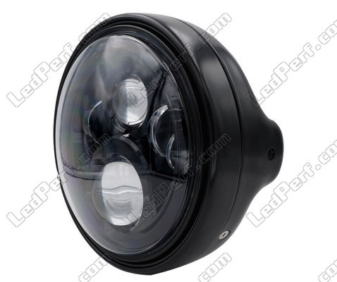 Example of headlight and black LED optic for Kawasaki VN 900 Custom