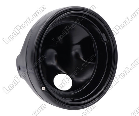 round satin black headlight for adaptation on a Full LED look on Kawasaki VN 900 Custom