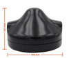 Black round headlight for 7 inch full LED optics of Suzuki Van Van 125 Dimensions