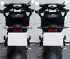 Comparative before and after installation Dynamic LED turn signals + brake lights for Triumph Tiger 1050