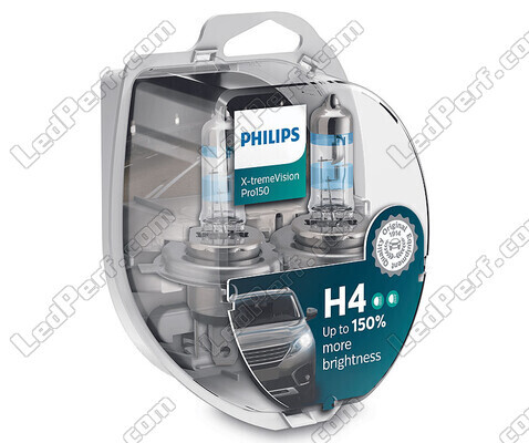 Pack of 2 Philips X-tremeVision PRO150 H4 Bulbs - 12342XVPS2