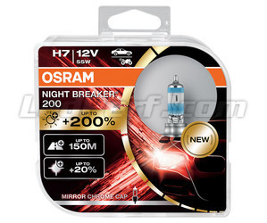 H7 OSRAM Night Breaker® 200 bulbs - 64210NB200-HCB - Duo box