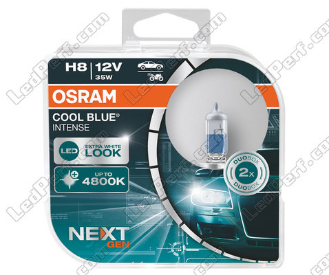 Pair of Osram H8 Cool blue Intense Next Gen LED Effect 4800K Bulbs