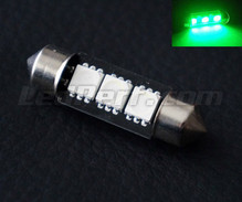 37mm festoon LED bulb - green  - C5W