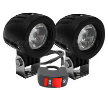 Additional LED headlights for motorcycle Yamaha XVS 125 Dragstar - Long range