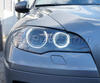 H8 angel eyes pack with white (pure) 6000K LEDs for BMW X6 (E71 E72) - MTEC V3.0