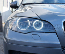 H8 angel eyes pack with white (pure) 6000K LEDs for BMW X3 (F25) - MTEC V3.0